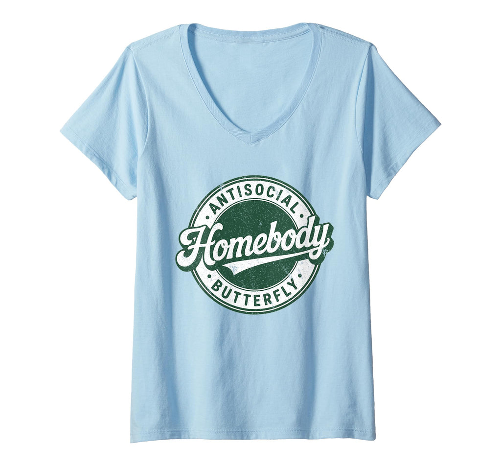 Womens Homebody Antisocial Butterfly T-Shirt - Unique Graphic Men Women - T-Shirt, Sweatshirt, Hoodie