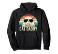 Cat Daddy Distressed Persian Cat Dad Hoodie - Custom Art Print Unisex - T-Shirt, Sweatshirt, Hoodie