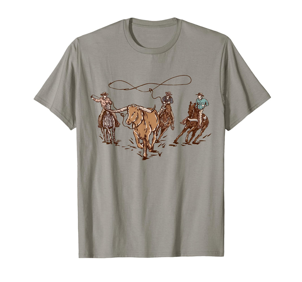 Cowboy Rodeo Bull Roping Western T-Shirt - Casual Everyday Wear Men Women - T-Shirt, Sweatshirt, Hoodie