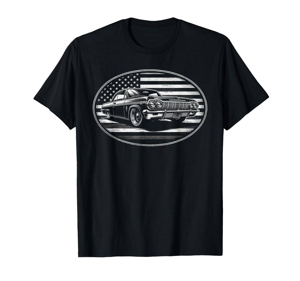 Old School Impala Muscle Hot Rod T-Shirt - Aesthetic Graphic Men Women - T-Shirt, Sweatshirt, Hoodie