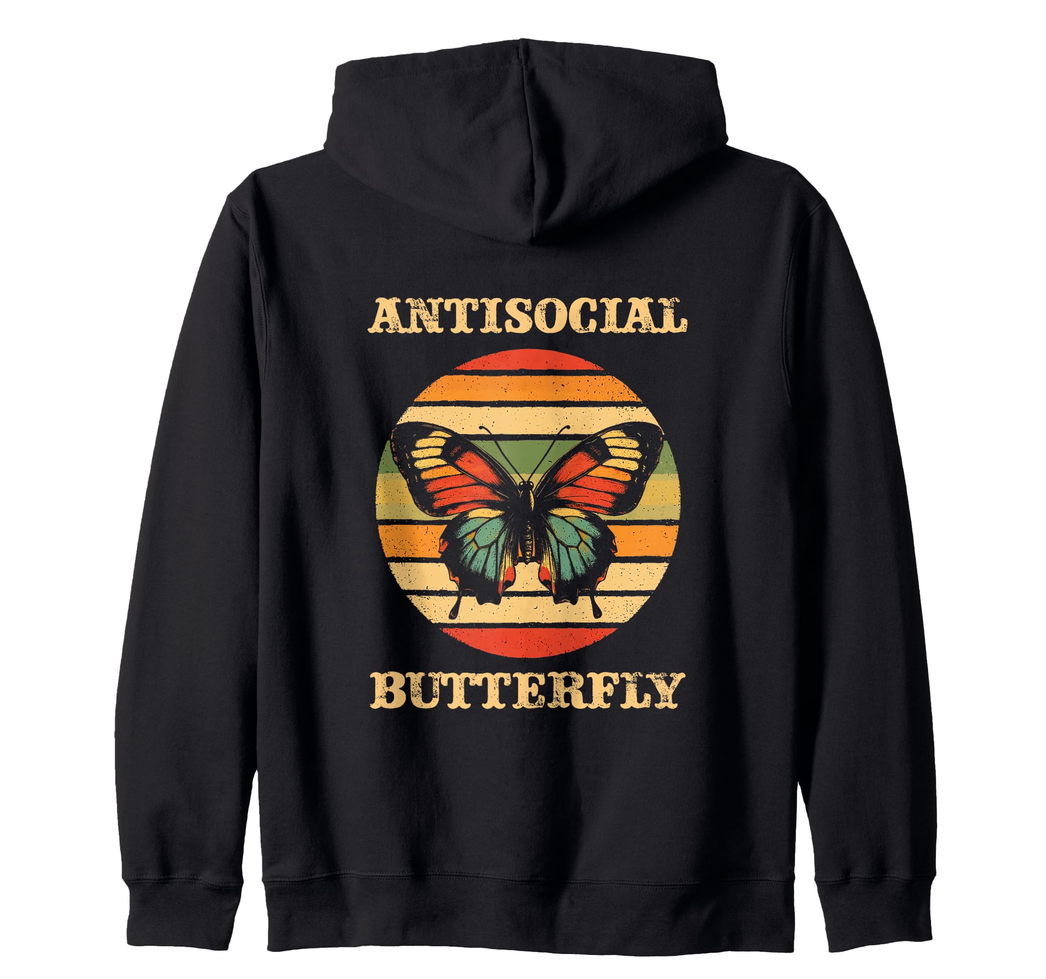 Antisocial Butterfly Gift Hoodie - Unique Graphic Unisex - T-Shirt, Sweatshirt, Hoodie