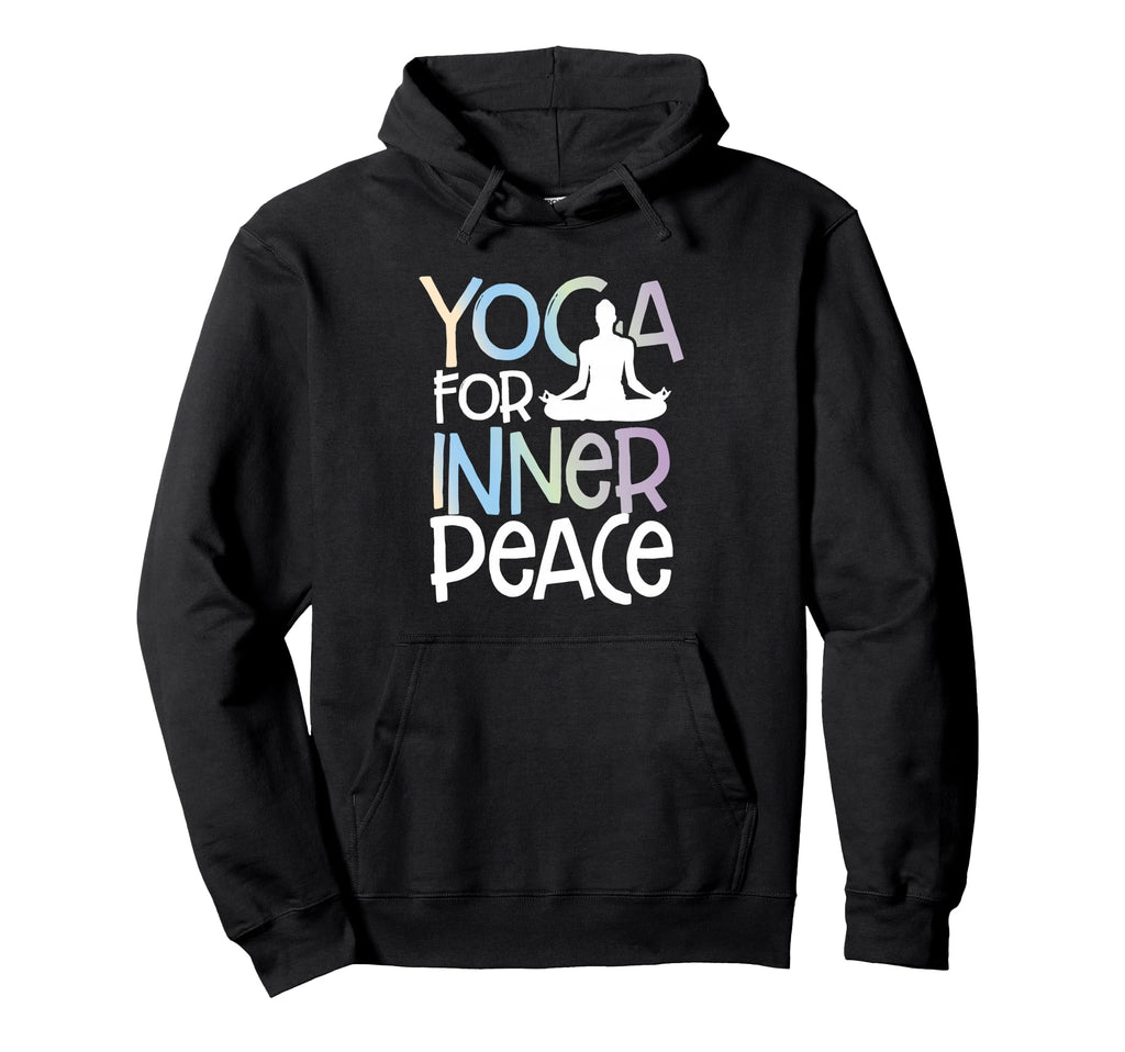 Yoga Inner Peace Yoga Sukhasana Hoodie - Fun Novelty Design for Adults - T-Shirt, Sweatshirt, Hoodie