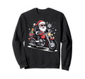 Santa Riding Motorcycle Bike Rock Sweatshirt - Custom Art Print Unisex - T-Shirt, Sweatshirt, Hoodie