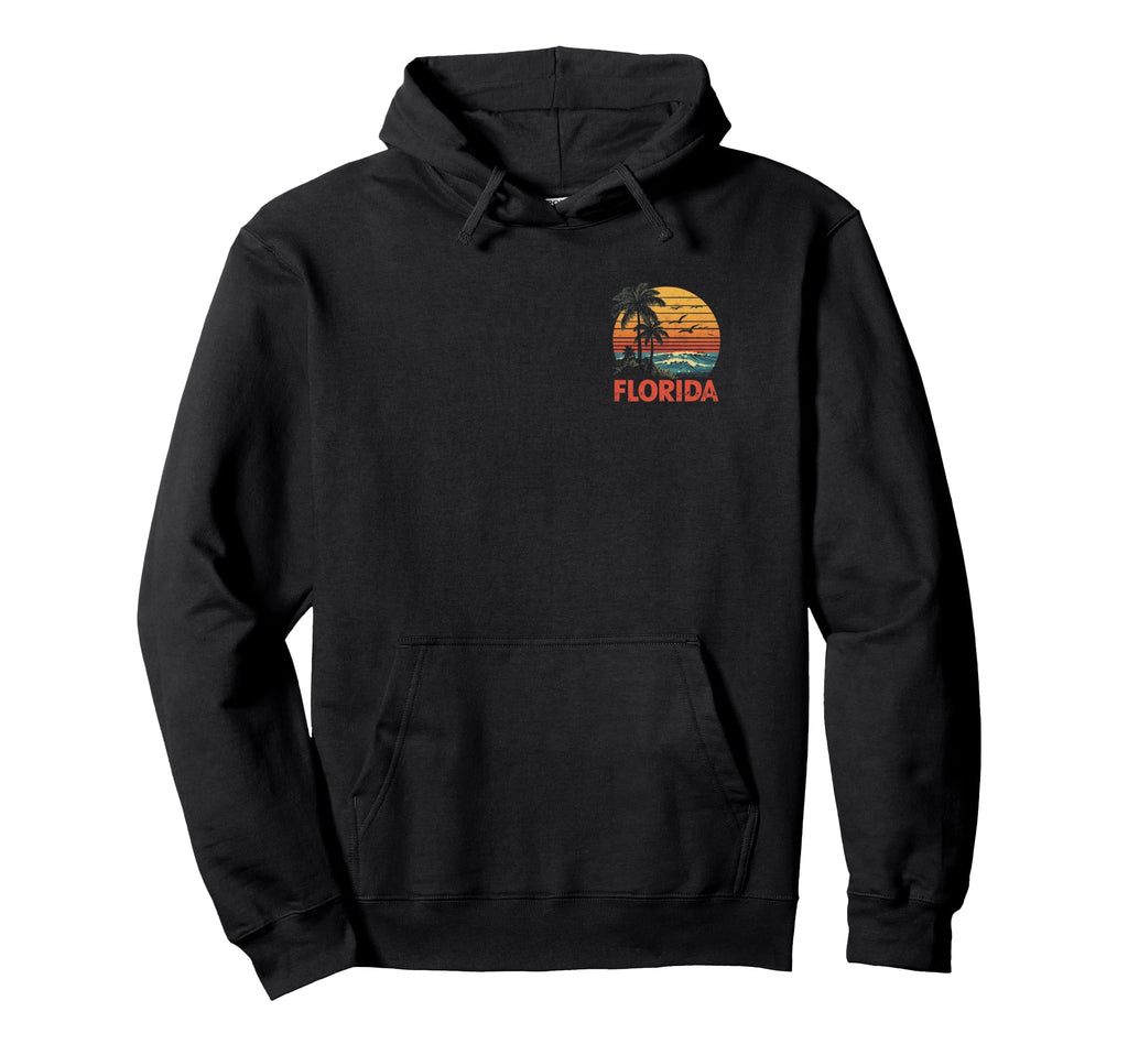 Florida Vacation Sunset 70S Hoodie - Graphic Print Unisex - T-Shirt, Sweatshirt, Hoodie