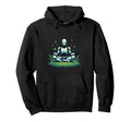 Futuristic Humanoid Meditation Hoodie - Minimalist Print Unisex - T-Shirt, Sweatshirt, Hoodie