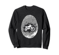 Dirt Bike Fingerprint Motorcycle Sweatshirt - Aesthetic Graphic Unisex - T-Shirt, Sweatshirt, Hoodie