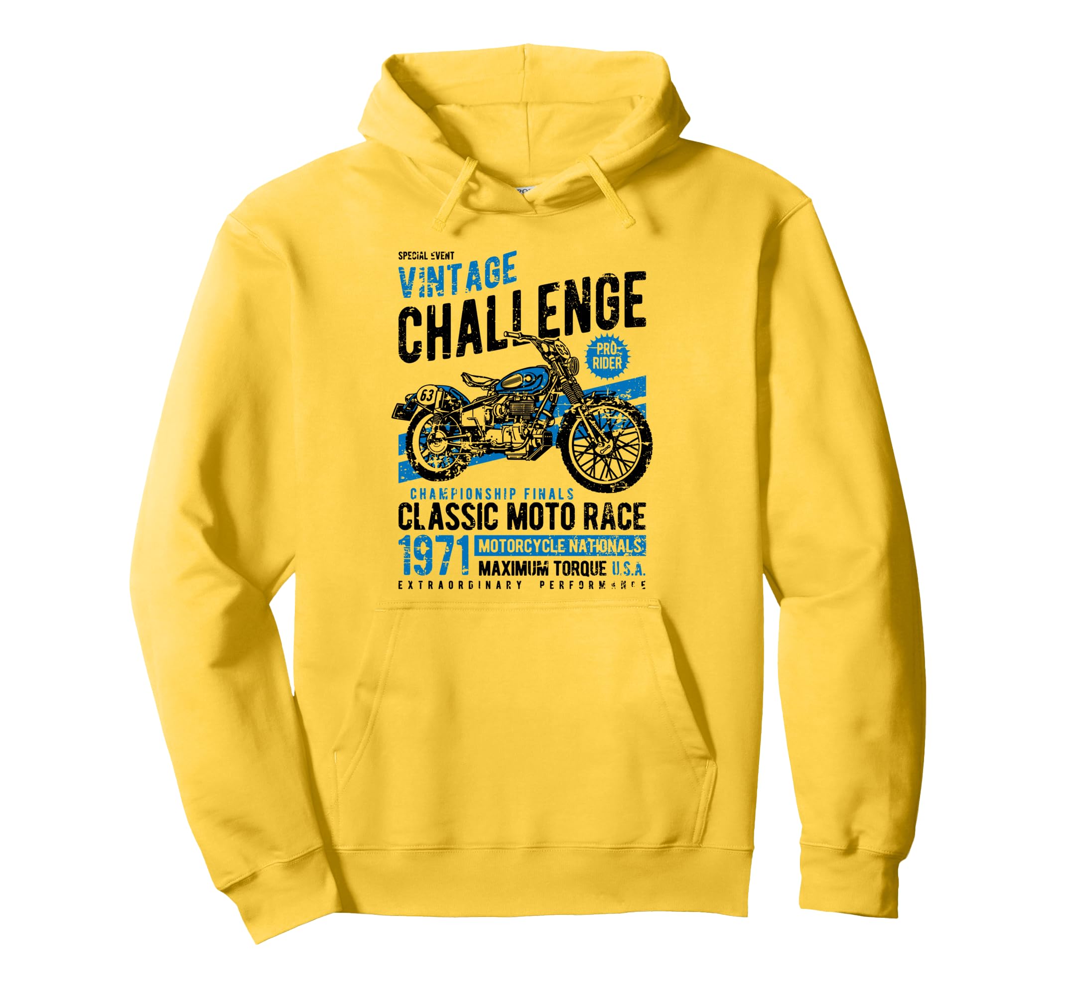 Challenge Motorcycle Race Distressed Hoodie - Minimalist Print Men Women - T-Shirt, Sweatshirt, Hoodie