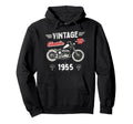 Born 1955 Motorbike Birthday Hoodie - Unique Graphic Men Women - T-Shirt, Sweatshirt, Hoodie