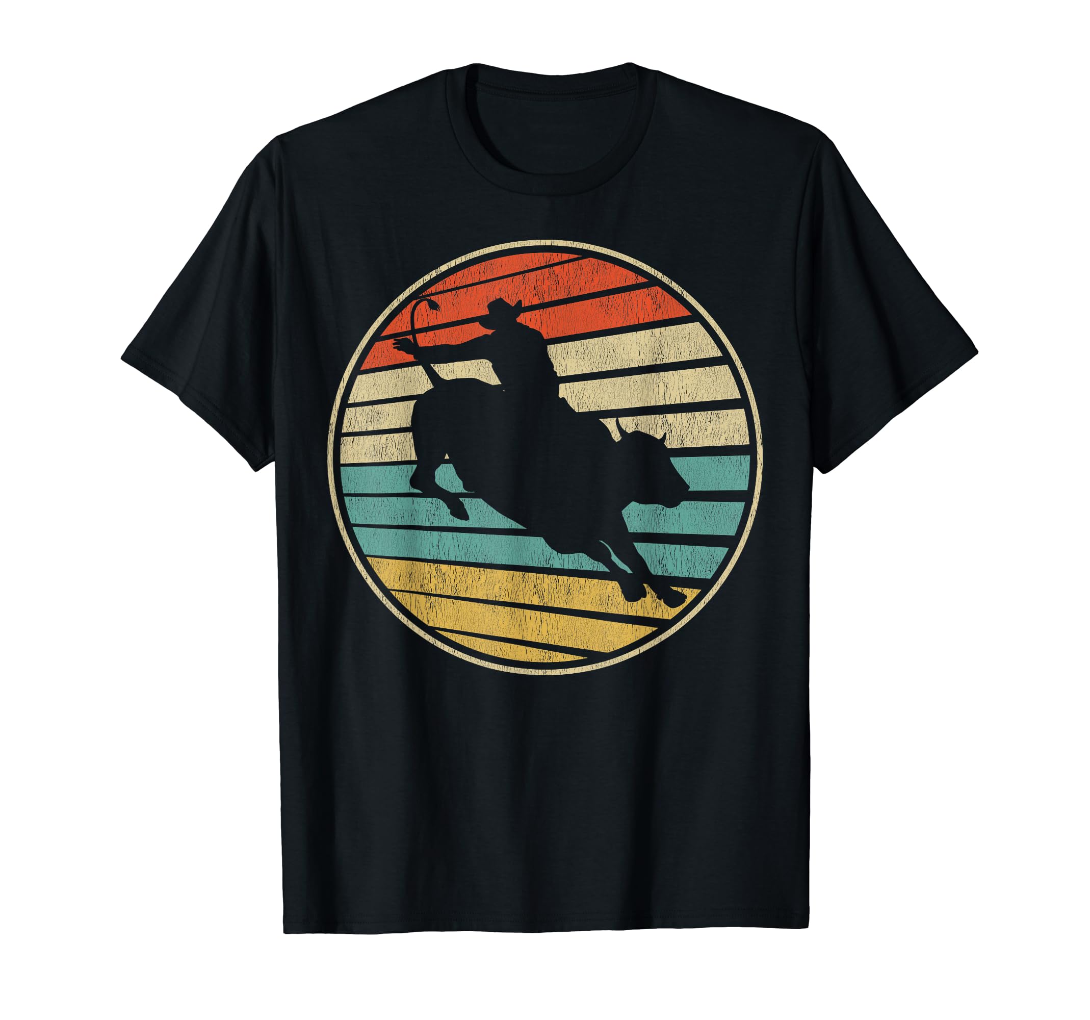 Bull Riding Gift 70S 80S Cowboy Cowgirl T-Shirt - Minimalist Print Unisex - T-Shirt, Sweatshirt, Hoodie