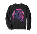 Tiger Vaporwave Aesthetic Synthwave Sweatshirt - Novelty Apparel Unisex - T-Shirt, Sweatshirt, Hoodie