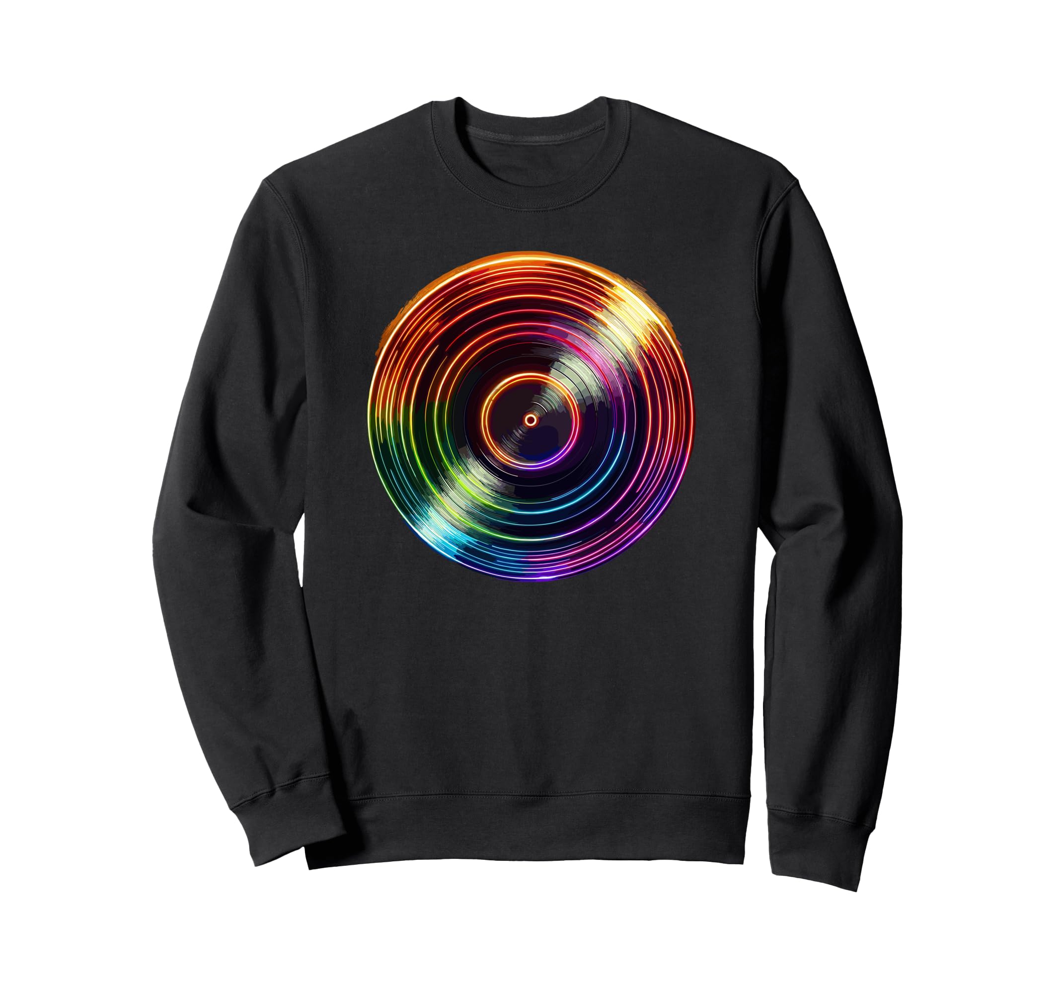 Vinyl Disc Record Player Music Sweatshirt - Fun Novelty Design Men Women - T-Shirt, Sweatshirt, Hoodie