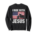 Motorcycle Gifting Ideas Usa Flag Sweatshirt - Custom Art Print for Adults - T-Shirt, Sweatshirt, Hoodie