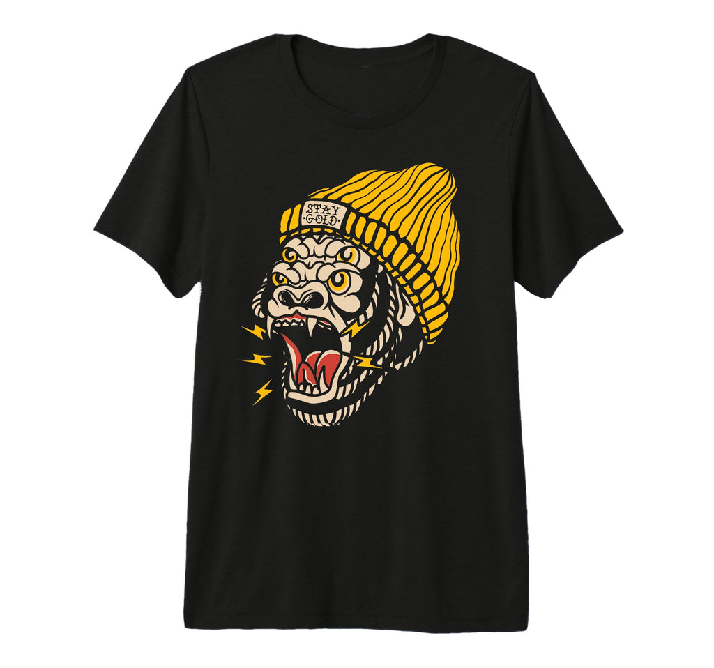 Gorilla Inked Flash Traditional T-Shirt - Minimalist Print for Adults - T-Shirt, Sweatshirt, Hoodie