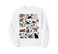 Traditional Tattoo Cats Old Sweatshirt - Fun Novelty Design for Adults - T-Shirt, Sweatshirt, Hoodie