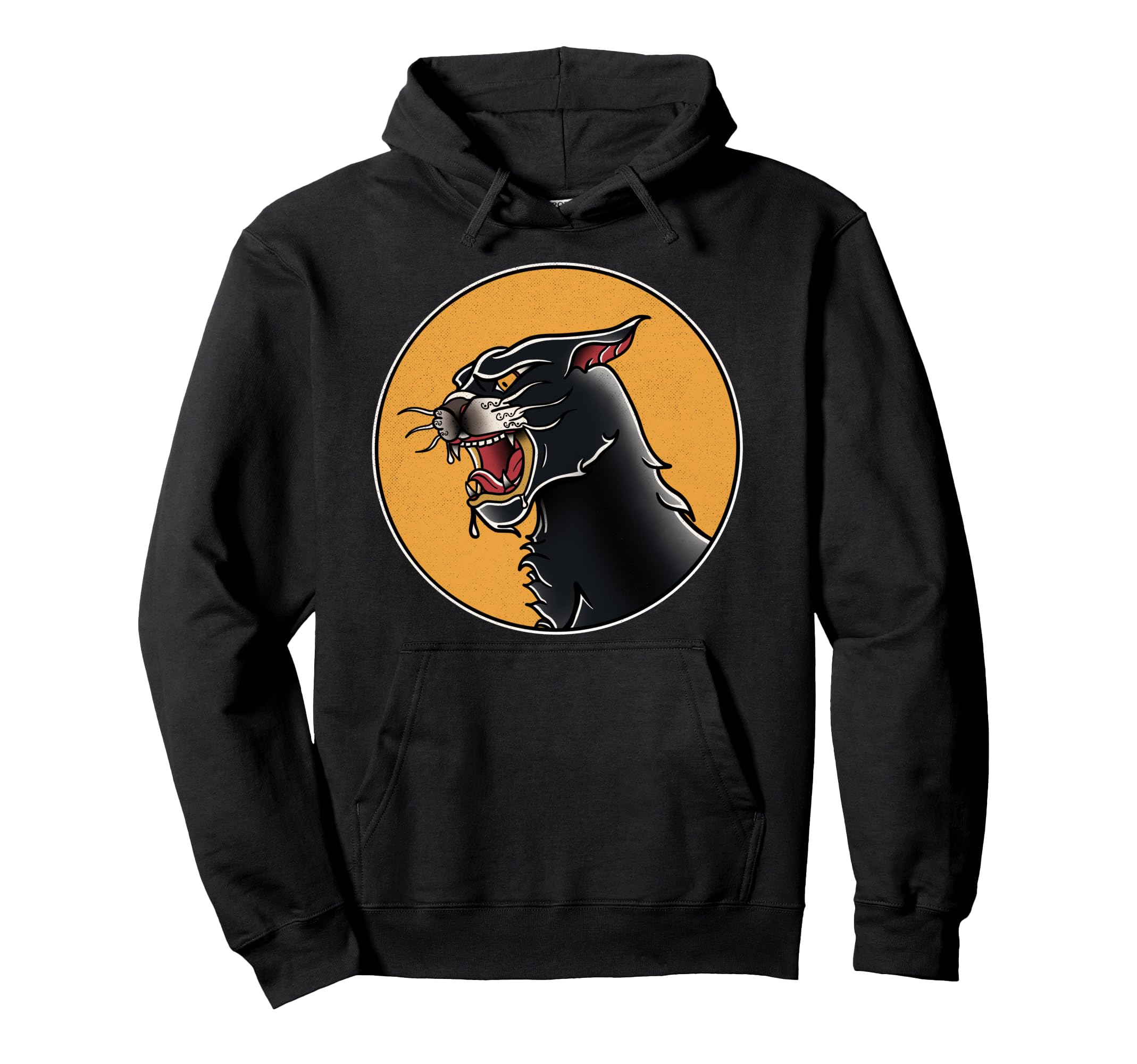 American Traditional Panther Tattoo Hoodie - Minimalist Print Unisex - T-Shirt, Sweatshirt, Hoodie