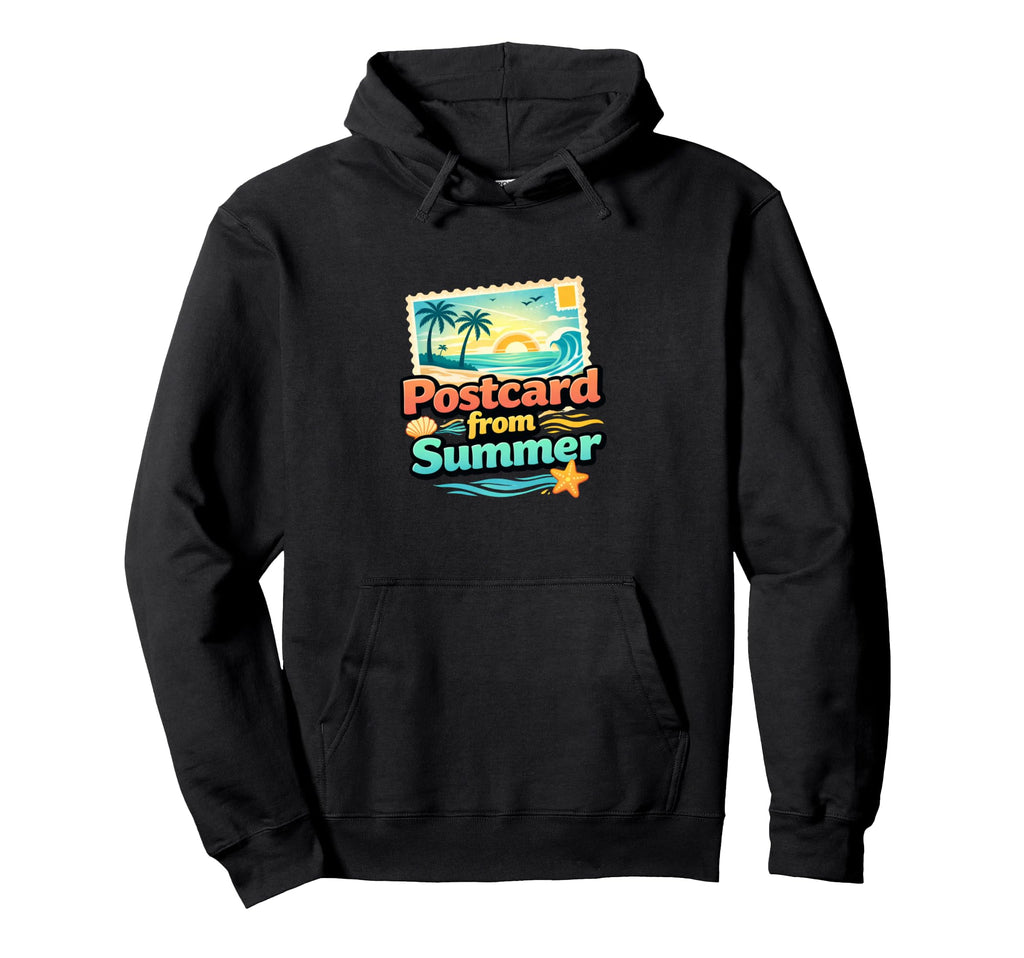Summer Postcard Beach Sunset Coastal Hoodie - Novelty Apparel Men Women - T-Shirt, Sweatshirt, Hoodie