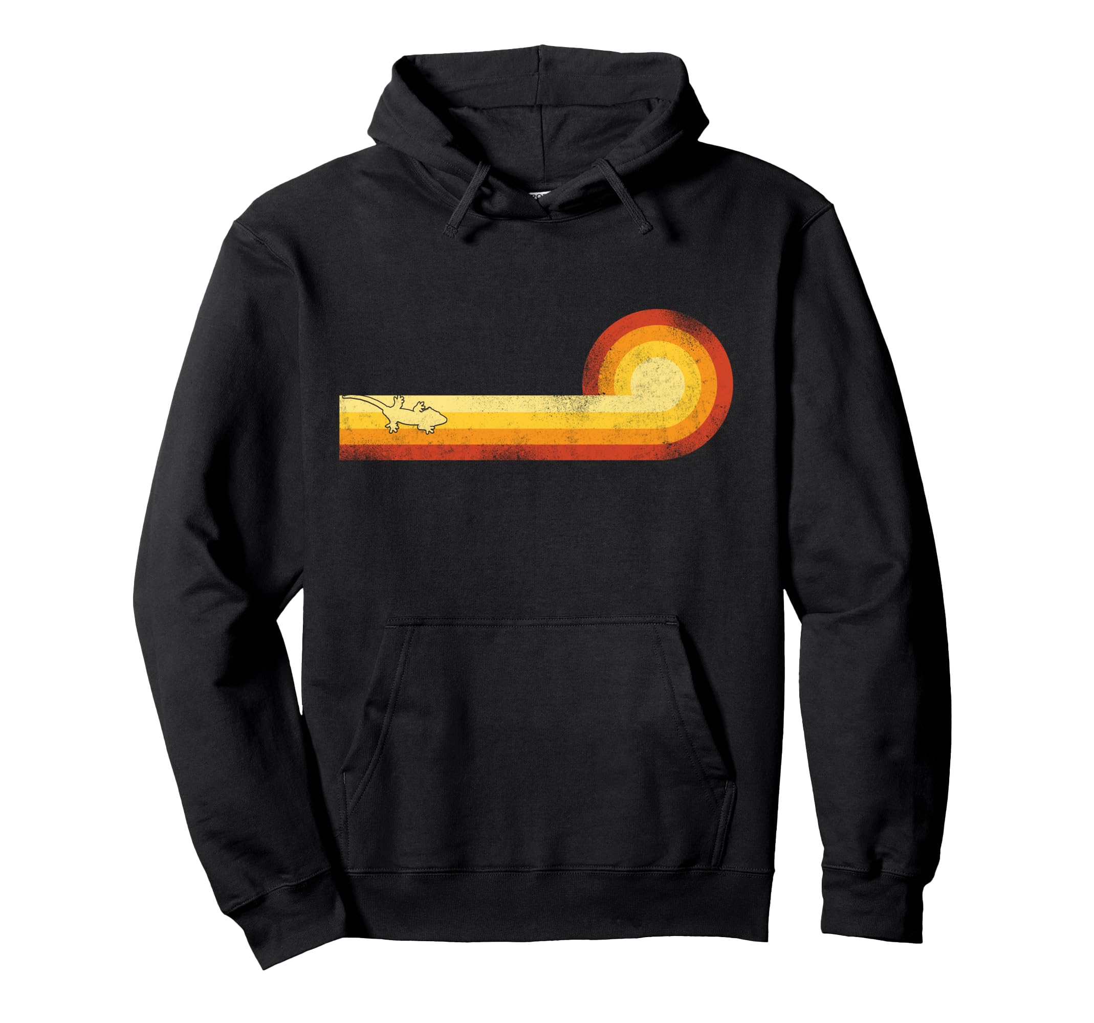 Crested Gecko Sunset Hoodie - Custom Art Print Men Women - T-Shirt, Sweatshirt, Hoodie