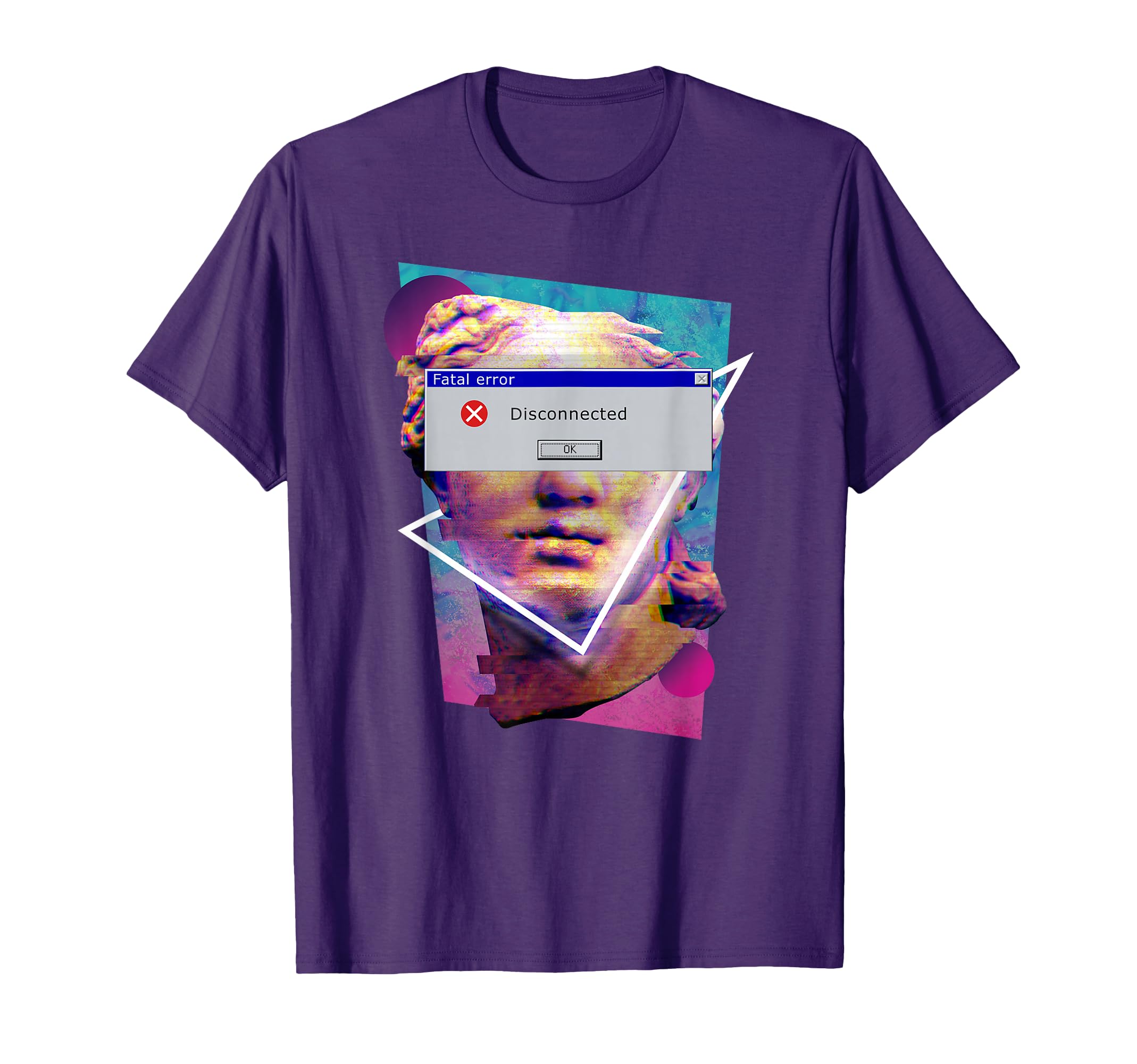 Fatal Error Disconnected Glitch Statue T-Shirt - Graphic Print Unisex - T-Shirt, Sweatshirt, Hoodie