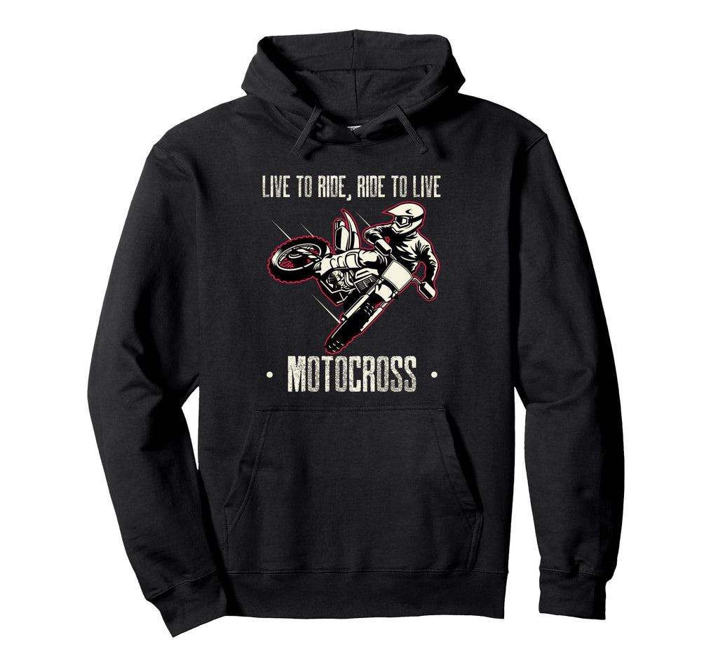 Motocross Dirt Bike Racing Biker Hoodie - Aesthetic Graphic for Adults - T-Shirt, Sweatshirt, Hoodie