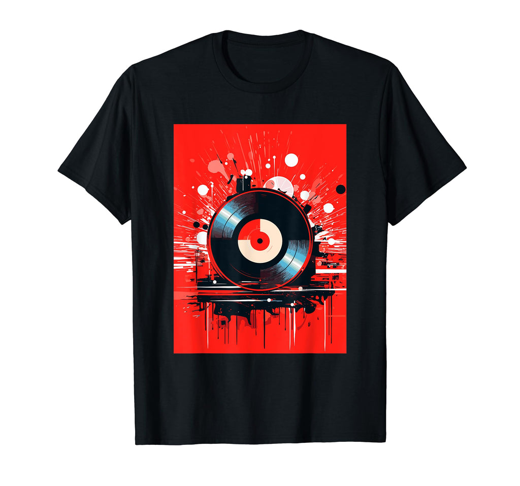 Vinyl Record Player Dj Music T-Shirt - Aesthetic Graphic Men Women - T-Shirt, Sweatshirt, Hoodie