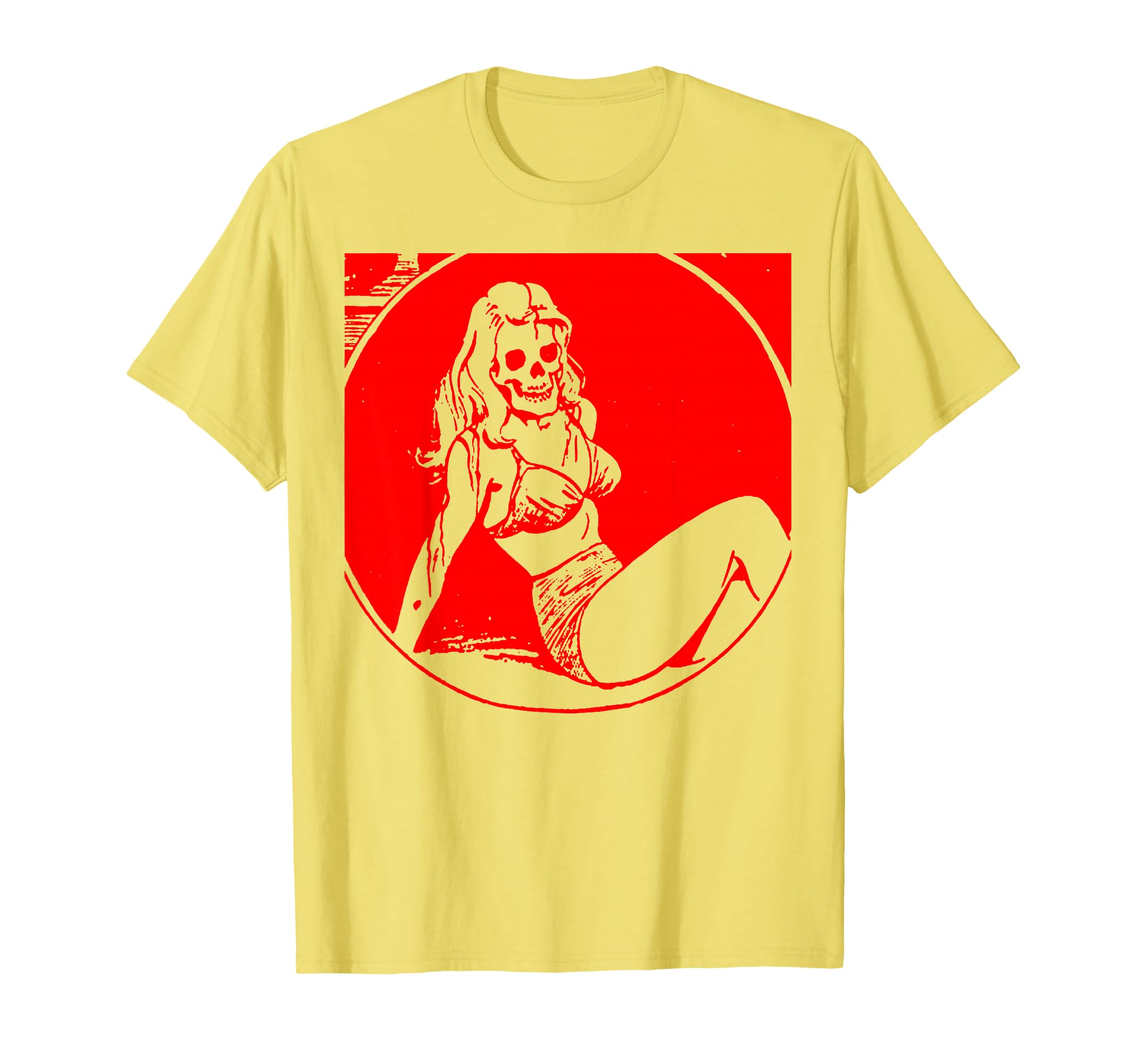 Weird Creepy Skeleton Pin Up Bikini T-Shirt - Aesthetic Graphic Men Women - T-Shirt, Sweatshirt, Hoodie