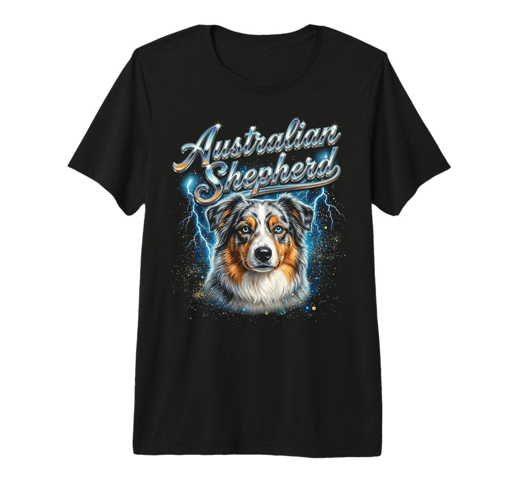 Australian Shepherd 90S Dog Lover 80S T-Shirt - Custom Art Print Unisex - T-Shirt, Sweatshirt, Hoodie