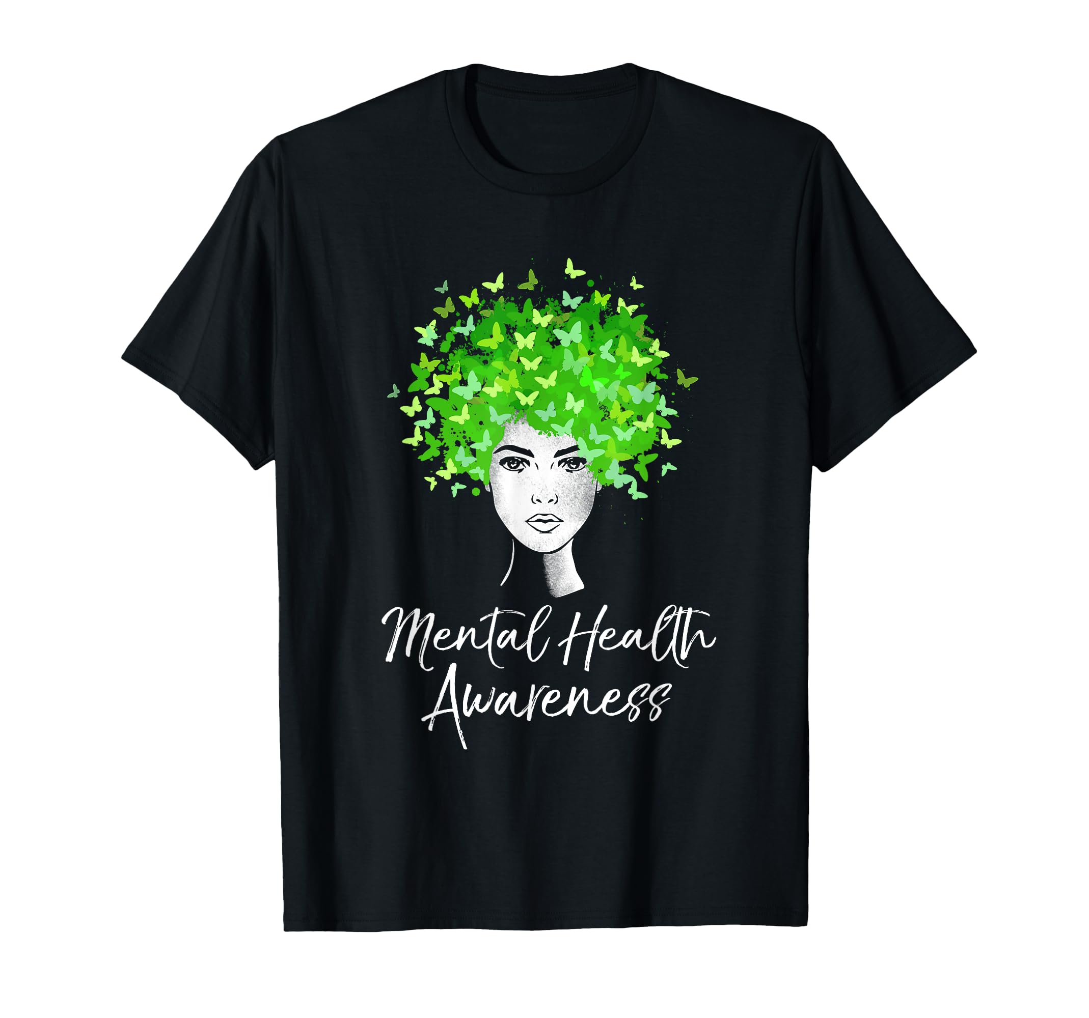 Mental Health Awareness Butterflies T-Shirt - Custom Art Print Men Women - T-Shirt, Sweatshirt, Hoodie