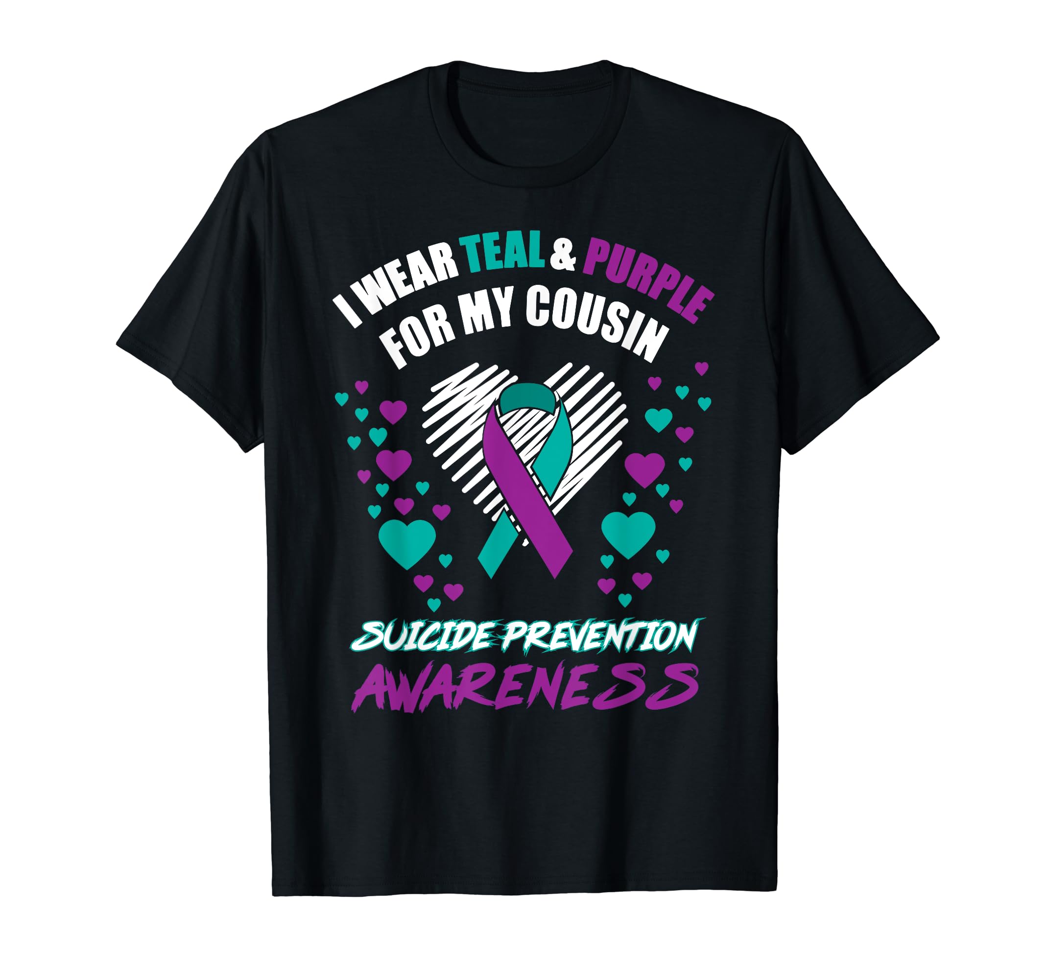 I Wear Teal Purple My Cousin Suicide T-Shirt - Aesthetic Graphic Unisex - T-Shirt, Sweatshirt, Hoodie