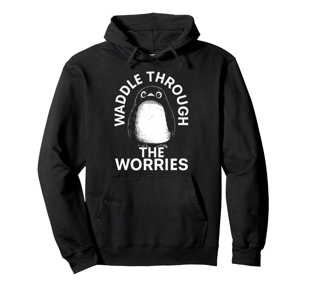 Penguin Overthinkers And Anxious Minds Hoodie - Minimalist Print for Adults - T-Shirt, Sweatshirt, Hoodie