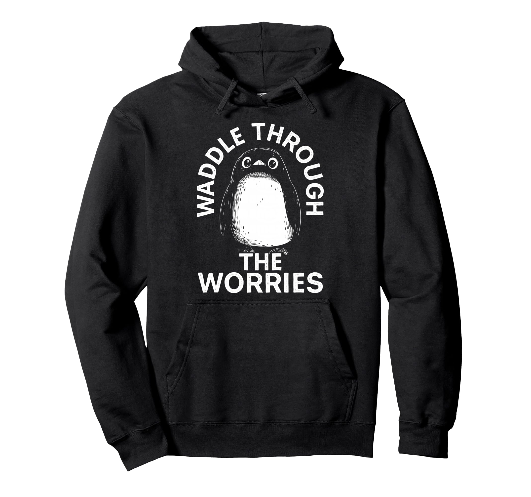 Penguin Overthinkers And Anxious Minds Hoodie - Minimalist Print for Adults - T-Shirt, Sweatshirt, Hoodie