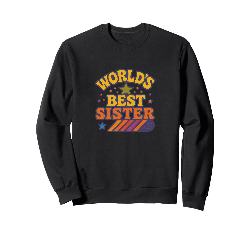 Worlds Best Sister Floral Badge Sweatshirt - Custom Art Print Unisex - T-Shirt, Sweatshirt, Hoodie