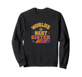 Worlds Best Sister Floral Badge Sweatshirt - Custom Art Print Unisex - T-Shirt, Sweatshirt, Hoodie