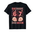 67 Groovy Floral Checkered 6 7 Six Seven T-Shirt - Graphic Print Men Women - T-Shirt, Sweatshirt, Hoodie