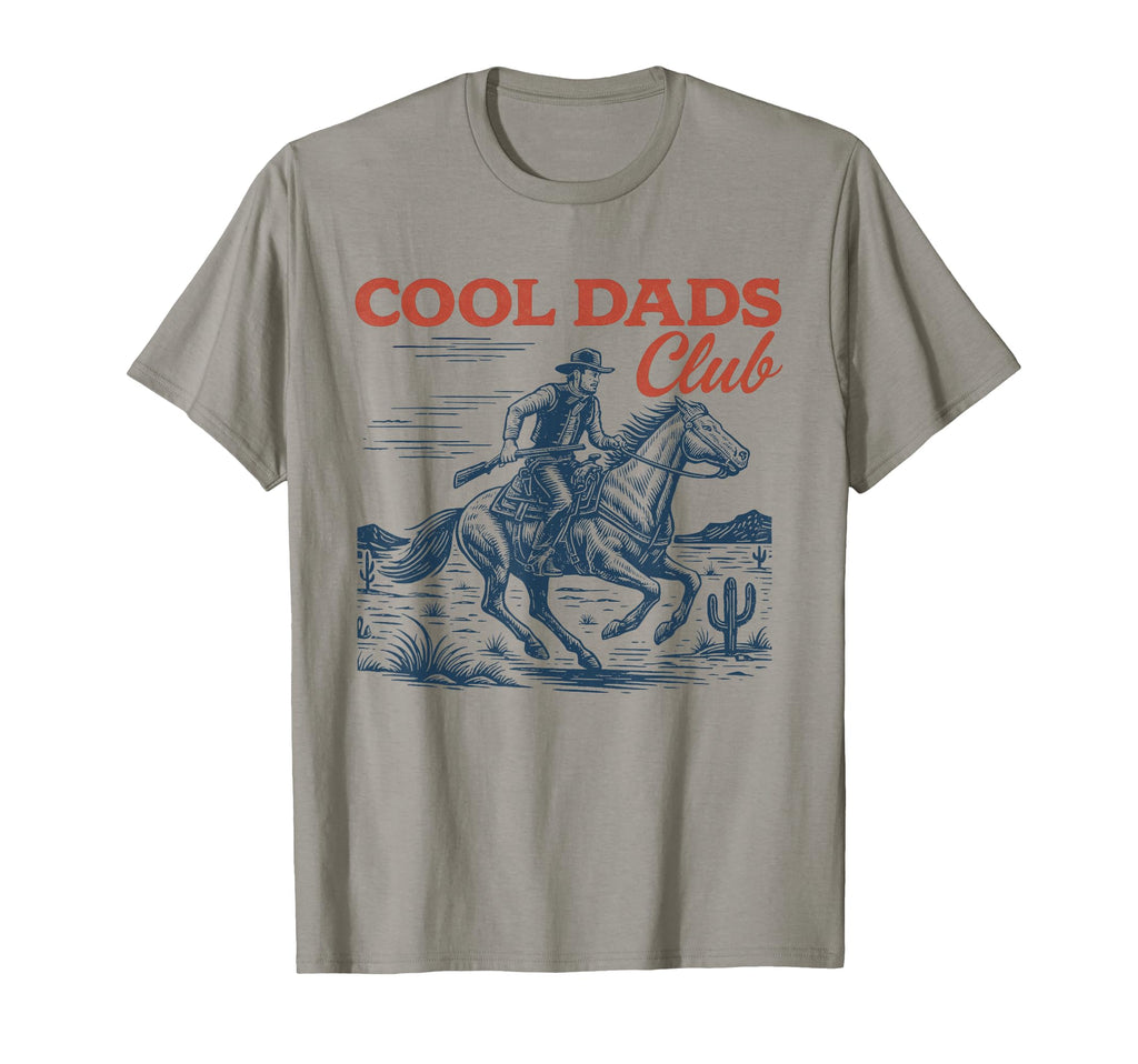 Dads Club Cowboy Funny Fathers Day T-Shirt - Trendy Graphic for Adults - T-Shirt, Sweatshirt, Hoodie
