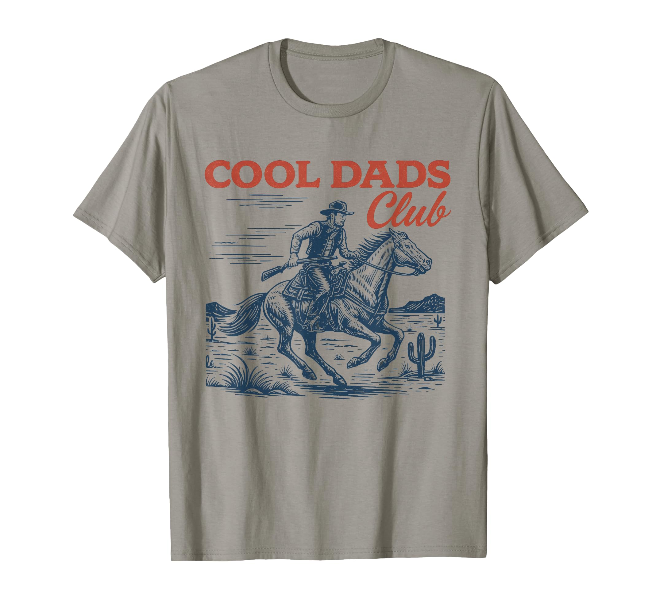 Dads Club Cowboy Funny Fathers Day T-Shirt - Trendy Graphic for Adults - T-Shirt, Sweatshirt, Hoodie