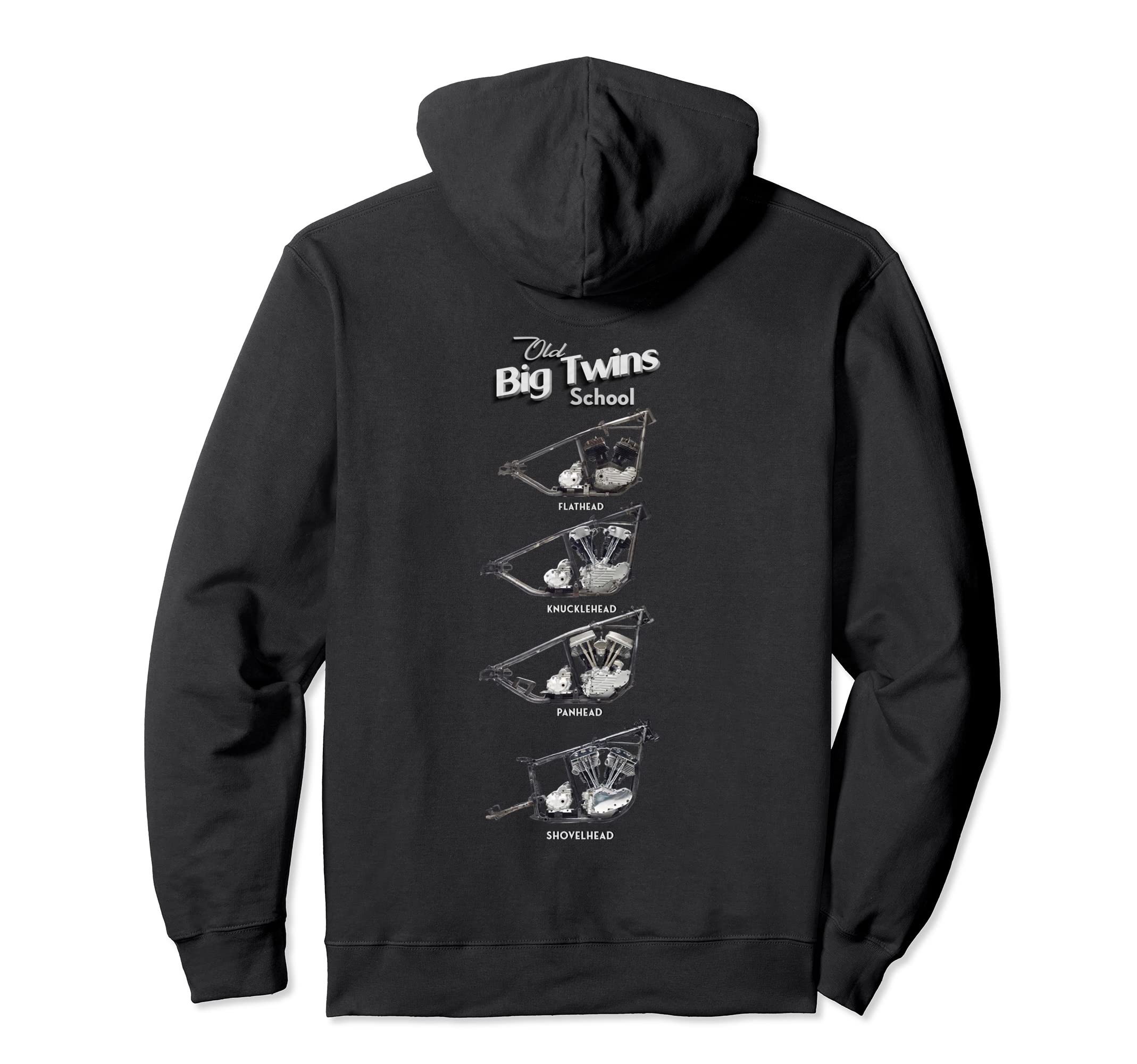 Big Twin Shovelhead Knucklehead Hoodie - Aesthetic Graphic Men Women - T-Shirt, Sweatshirt, Hoodie