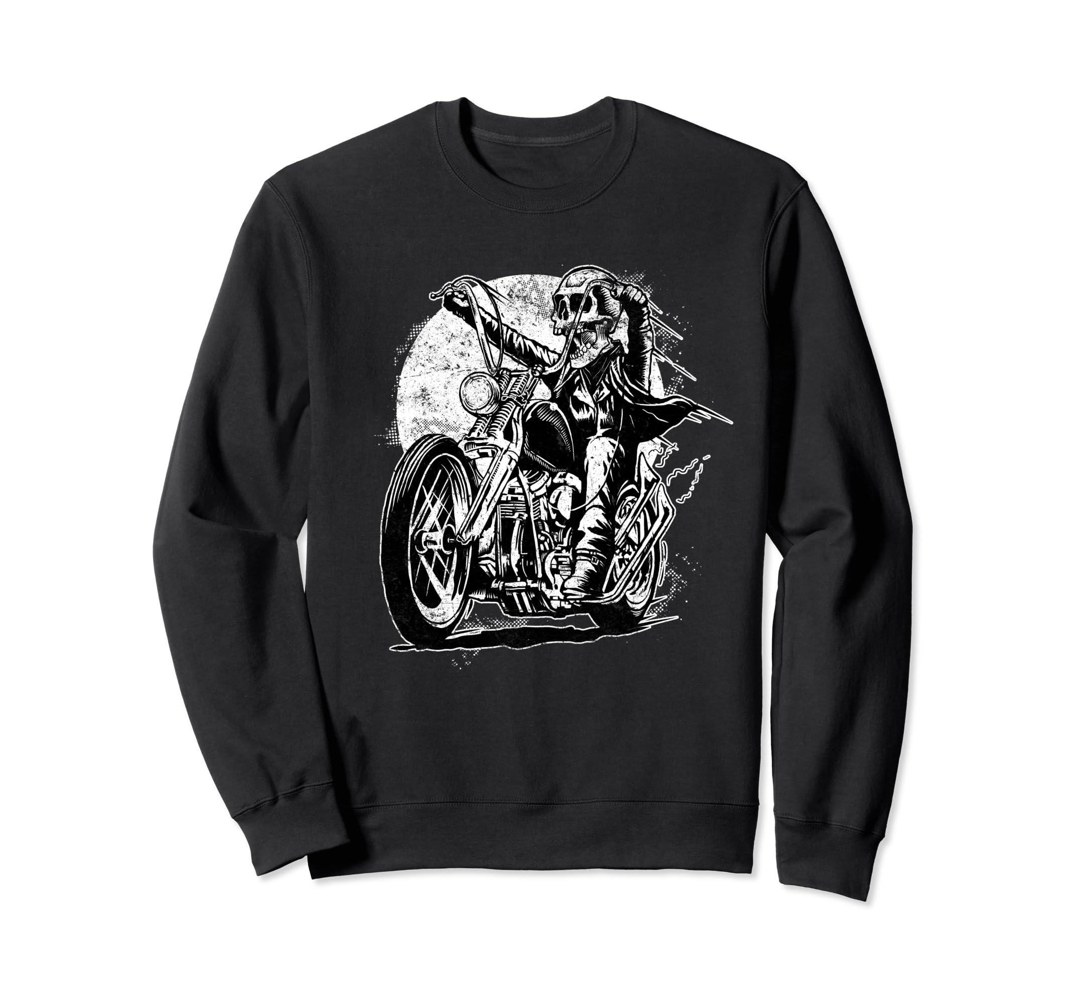 Skeleton Skull Ride Motorcycle Sweatshirt - Streetwear Style Unisex - T-Shirt, Sweatshirt, Hoodie