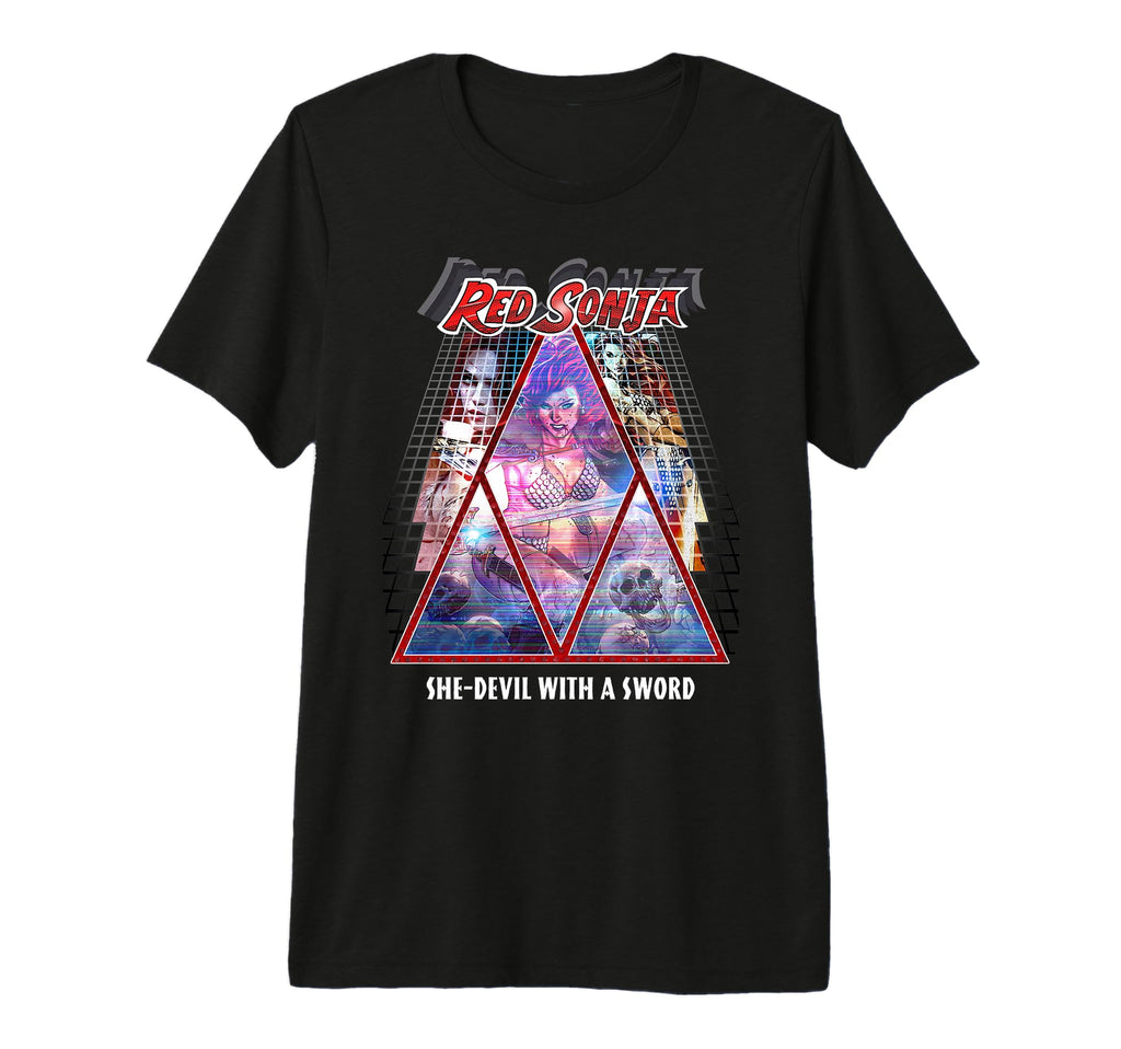 Red Sonja Synthwave Redhead Epic T-Shirt - Streetwear Style Unisex - T-Shirt, Sweatshirt, Hoodie