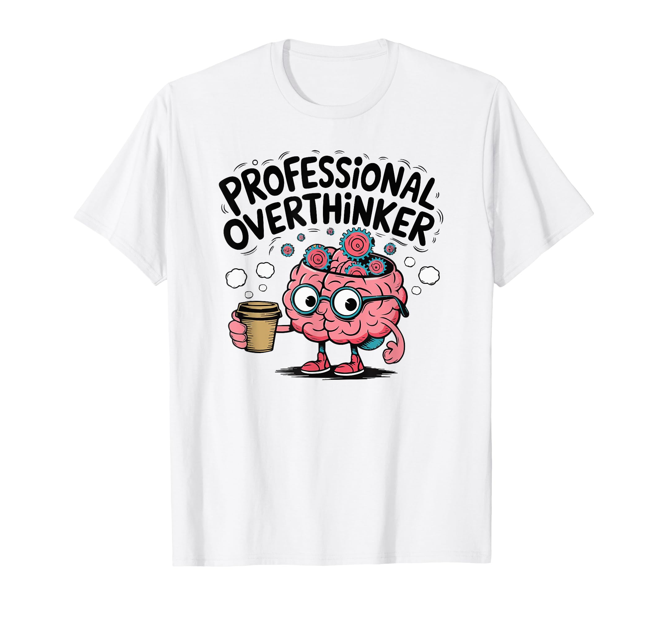 Professional Overthinker Funny Cartoony T-Shirt - Unique Graphic Unisex - T-Shirt, Sweatshirt, Hoodie