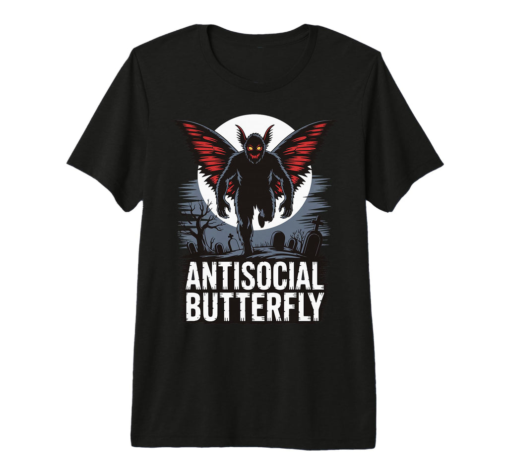Antisocial Butterfly Tri Blend T-Shirt - Graphic Print Unisex - T-Shirt, Sweatshirt, Hoodie