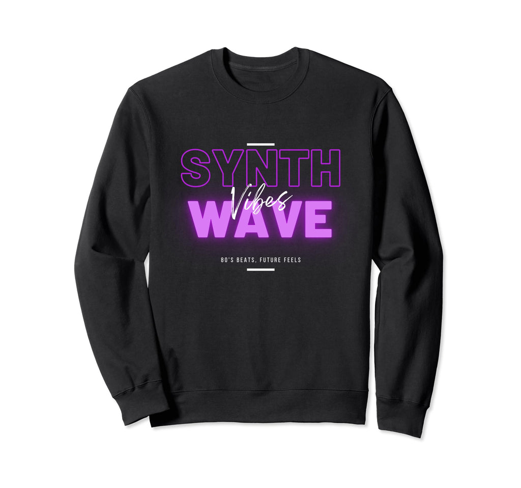 Synthwave Vibes Neon 80S Beats Future Sweatshirt - Minimalist Print Unisex - T-Shirt, Sweatshirt, Hoodie