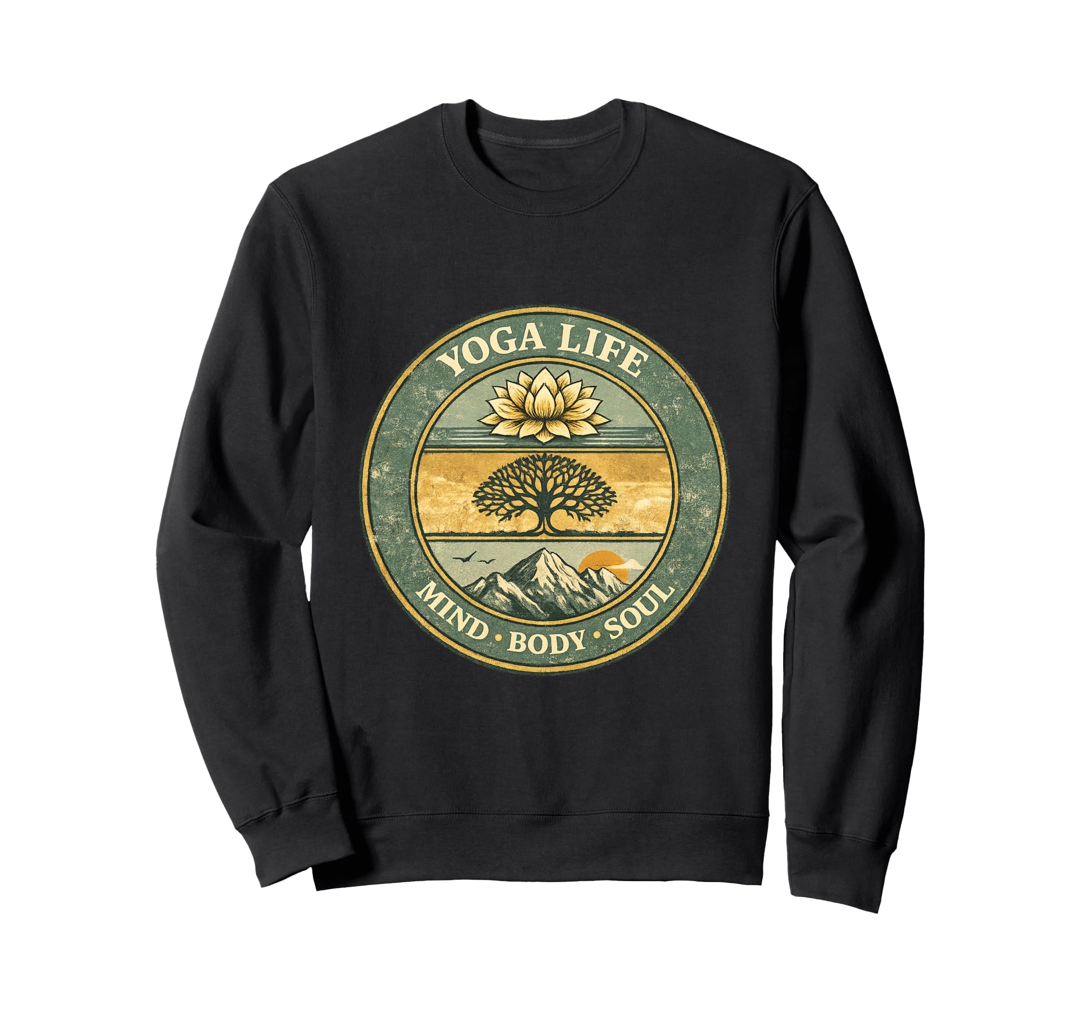 Yoga Life Mindfulness Body Sweatshirt - Casual Everyday Wear Men Women - T-Shirt, Sweatshirt, Hoodie