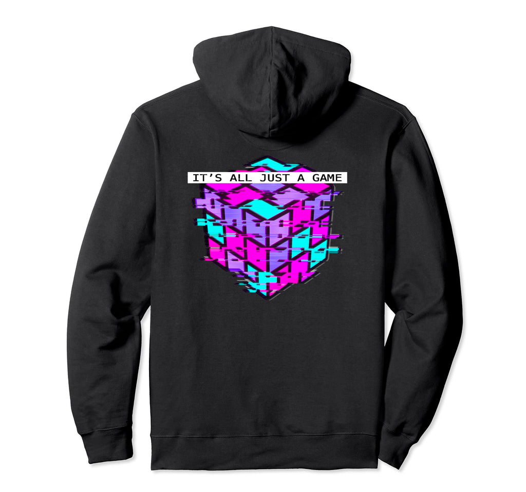 Puzzle Cube Video Glitch 80S Retrowave Hoodie - Fun Novelty Design Unisex - T-Shirt, Sweatshirt, Hoodie