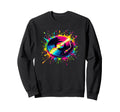 Splash Art Vinyl Disc Record Player Sweatshirt - Graphic Print Men Women - T-Shirt, Sweatshirt, Hoodie