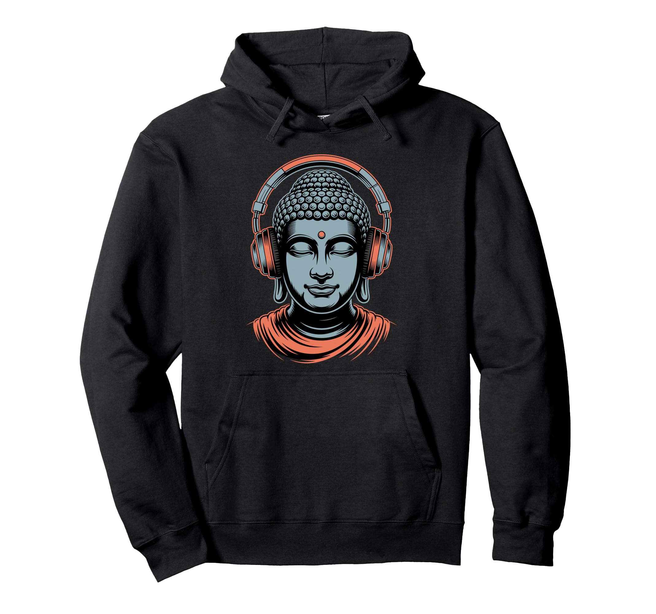 Buddha Headphones Mindfulness Music Hoodie - Streetwear Style for Adults - T-Shirt, Sweatshirt, Hoodie