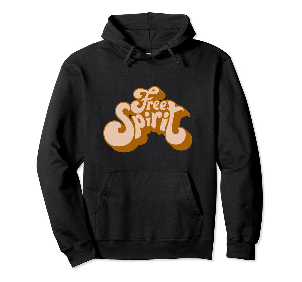 Free Spirit Typography 90S Hippie Boho Hoodie - Unique Graphic for Adults - T-Shirt, Sweatshirt, Hoodie