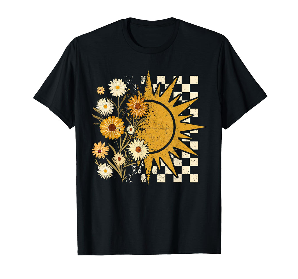 Boho Floral Fall Sun Thanksgiving Autumn T-Shirt - Aesthetic Graphic Unisex - T-Shirt, Sweatshirt, Hoodie