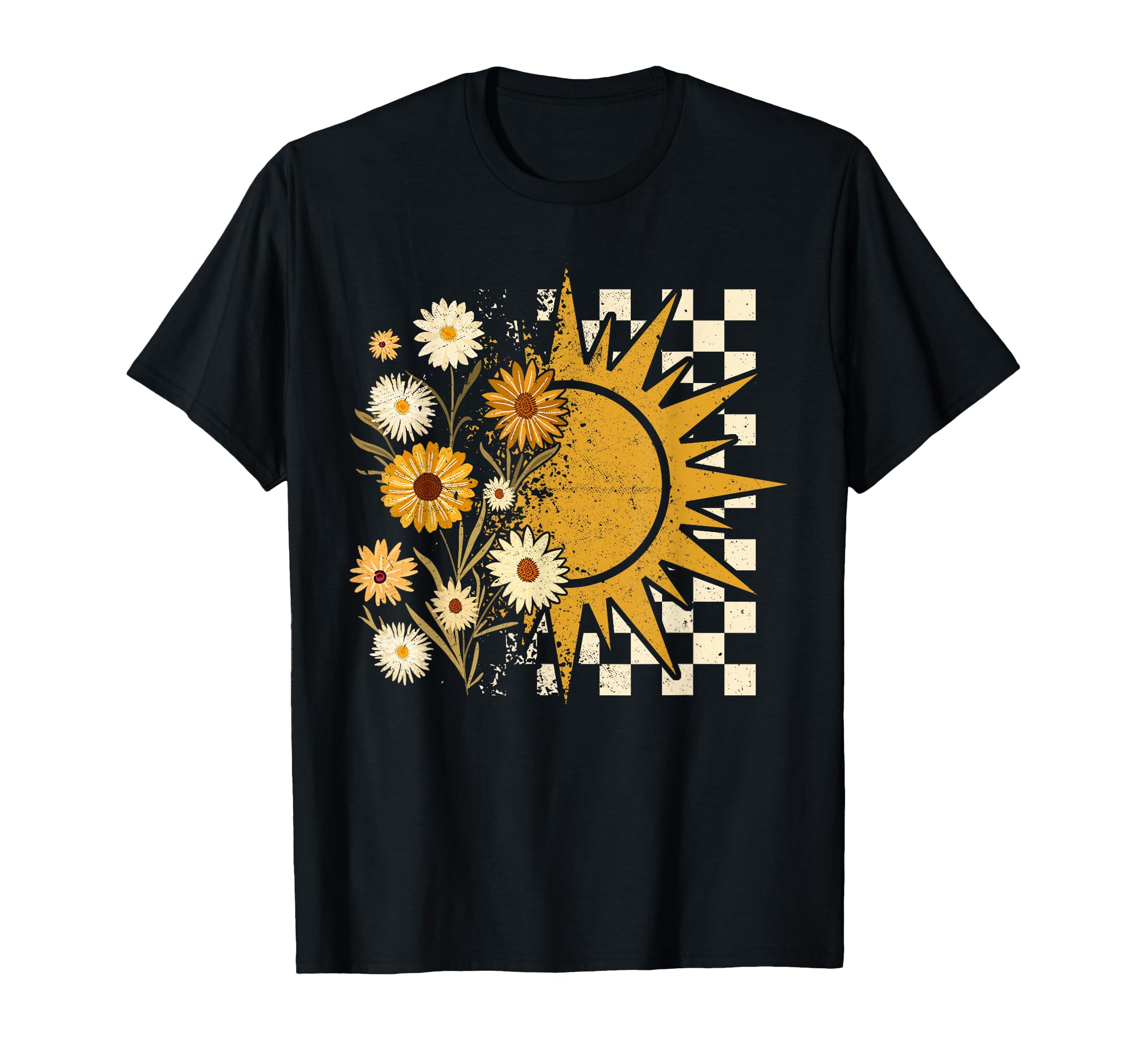Boho Floral Fall Sun Thanksgiving Autumn T-Shirt - Aesthetic Graphic Unisex - T-Shirt, Sweatshirt, Hoodie