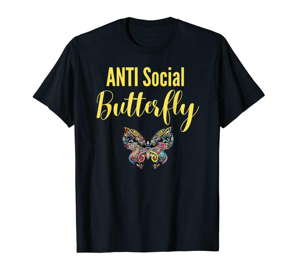 Anti Social Butterfly Monarch T-Shirt - Graphic Print Men Women - T-Shirt, Sweatshirt, Hoodie