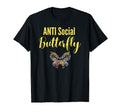 Anti Social Butterfly Monarch T-Shirt - Graphic Print Men Women - T-Shirt, Sweatshirt, Hoodie